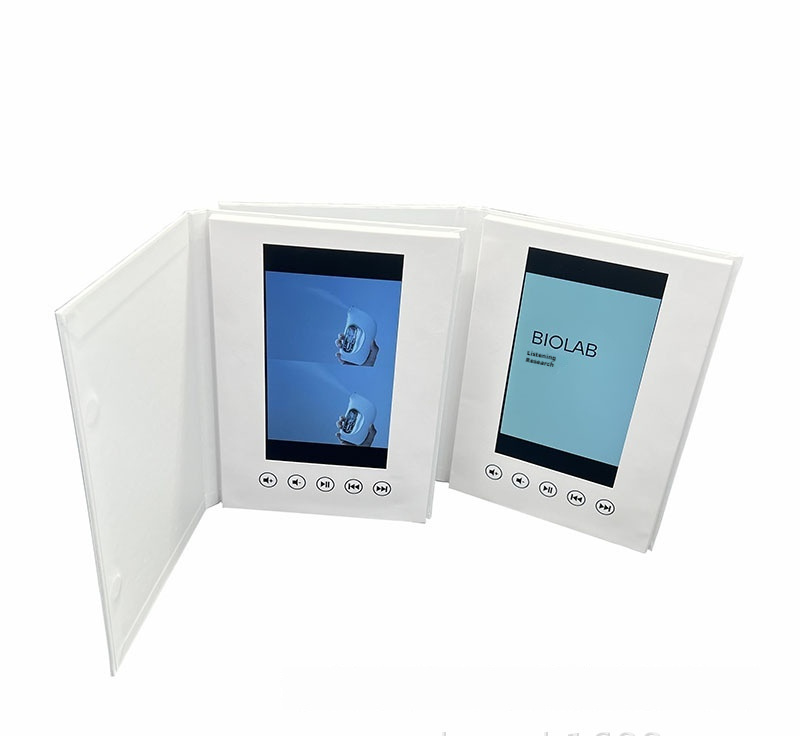 Brochure Paper Blank 7-inch Greeting Card White Hardcover Video Book - Image 5