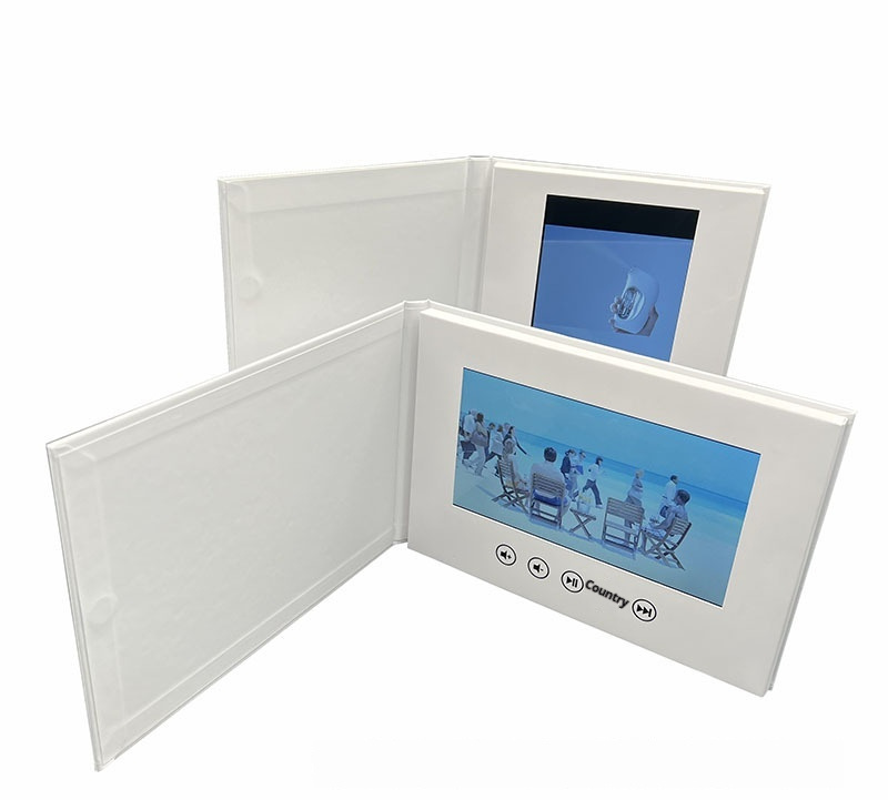 Brochure Paper Blank 7-inch Greeting Card White Hardcover Video Book - Image 6